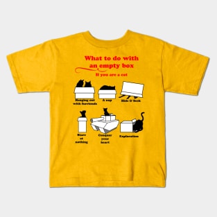 How to use an empty box - Cats edition Kids T-Shirt